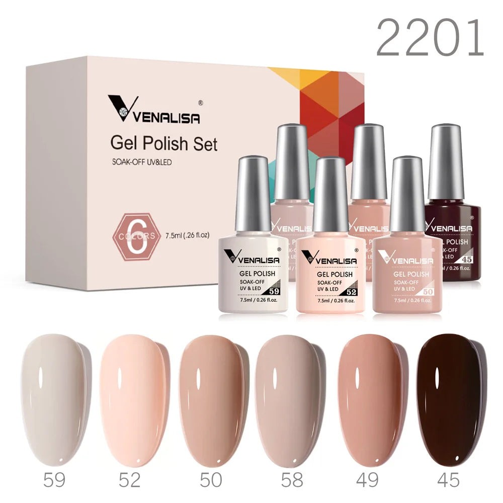 VENALISA 6-Piece Winter Gel Polish Set – HEMA & TPO Free