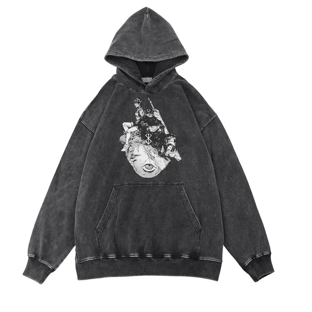 Vintage Wash Oversized Cotton Hoodie