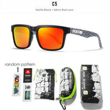 KDEAM All Black Men's Sunglasses Polarized And UV400 Protection Lens Driving Fishing Glasses Mirror With Complete Package