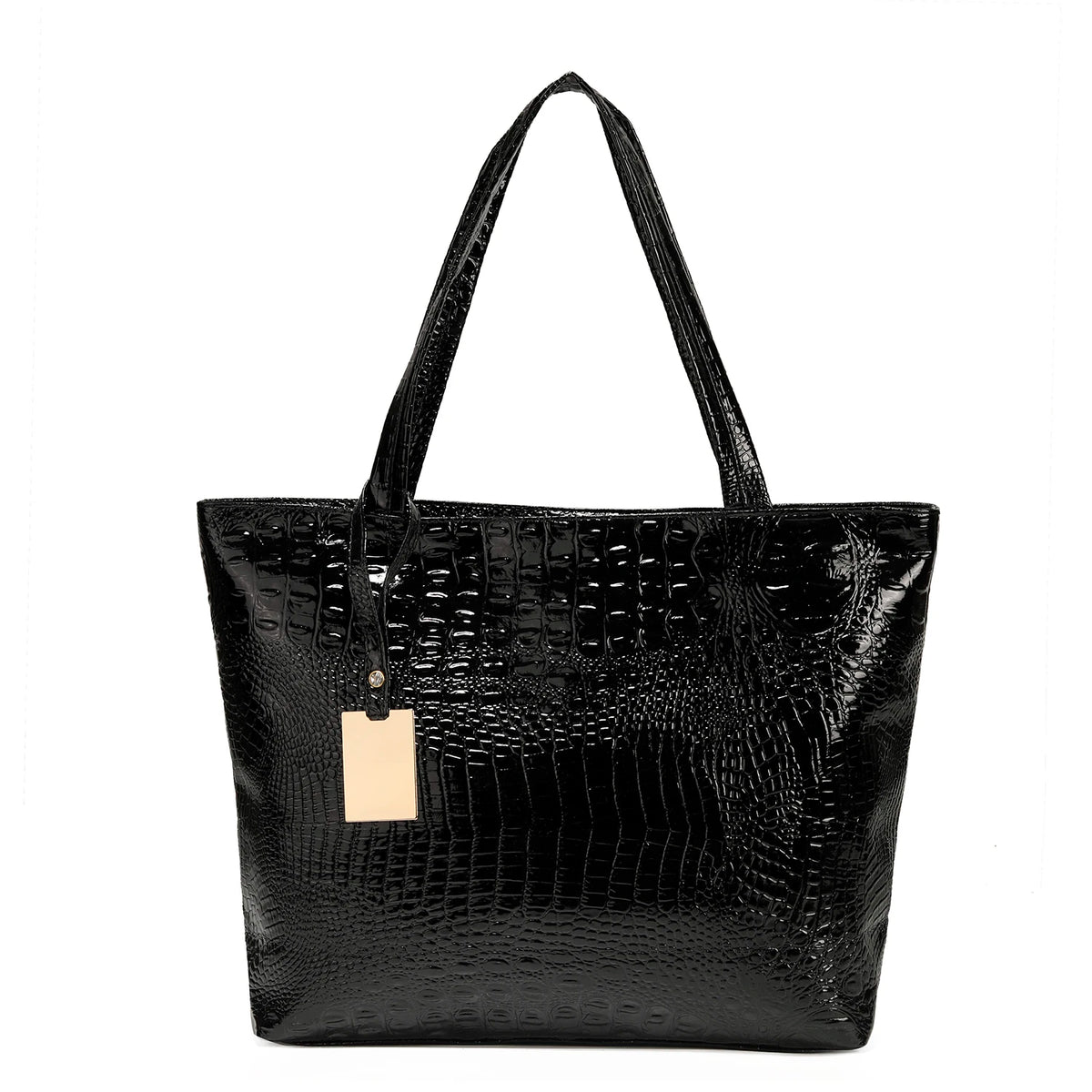Women's Croc-Effect PU Leather Tote Bag