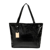 Women's Croc-Effect PU Leather Tote Bag