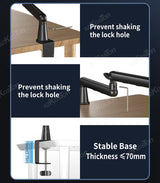 Professional Studio Low Profile Mic Arm with Extended Riser Cable Management Adjustable Microphone Stand for SM7B MV7 AM8 K688