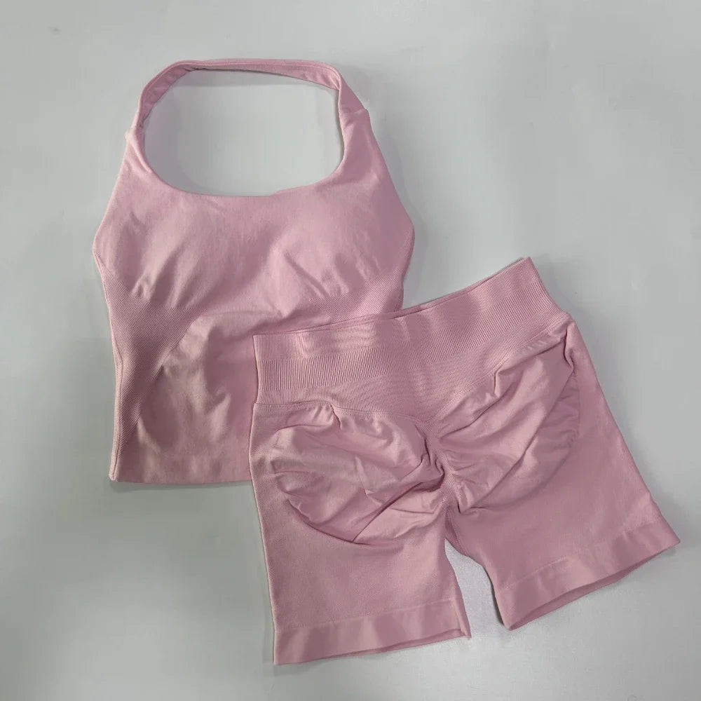 Seamless Halter Yoga & Fitness Set