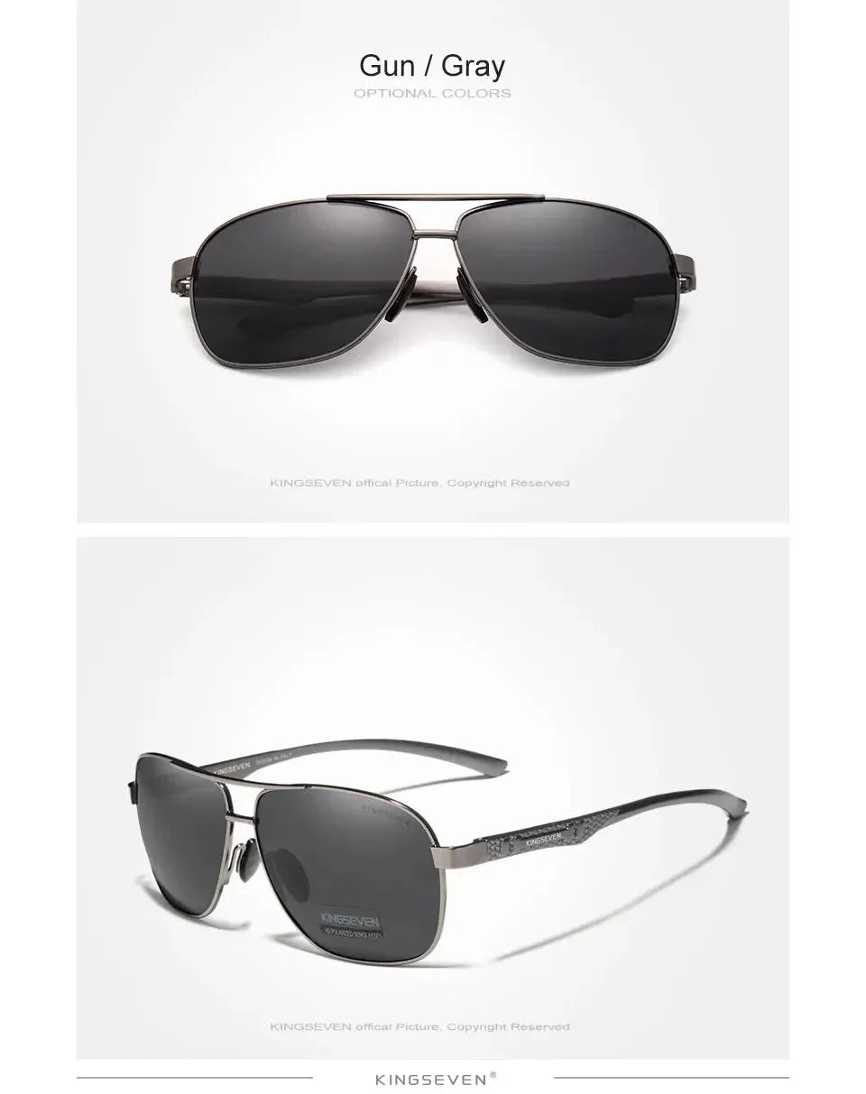 KINGSEVEN Brand Classic Male Sunglasses Men Fashion Polarized UV400 Retro Glasses Outdoor Driving Causal High Quality Eyewear