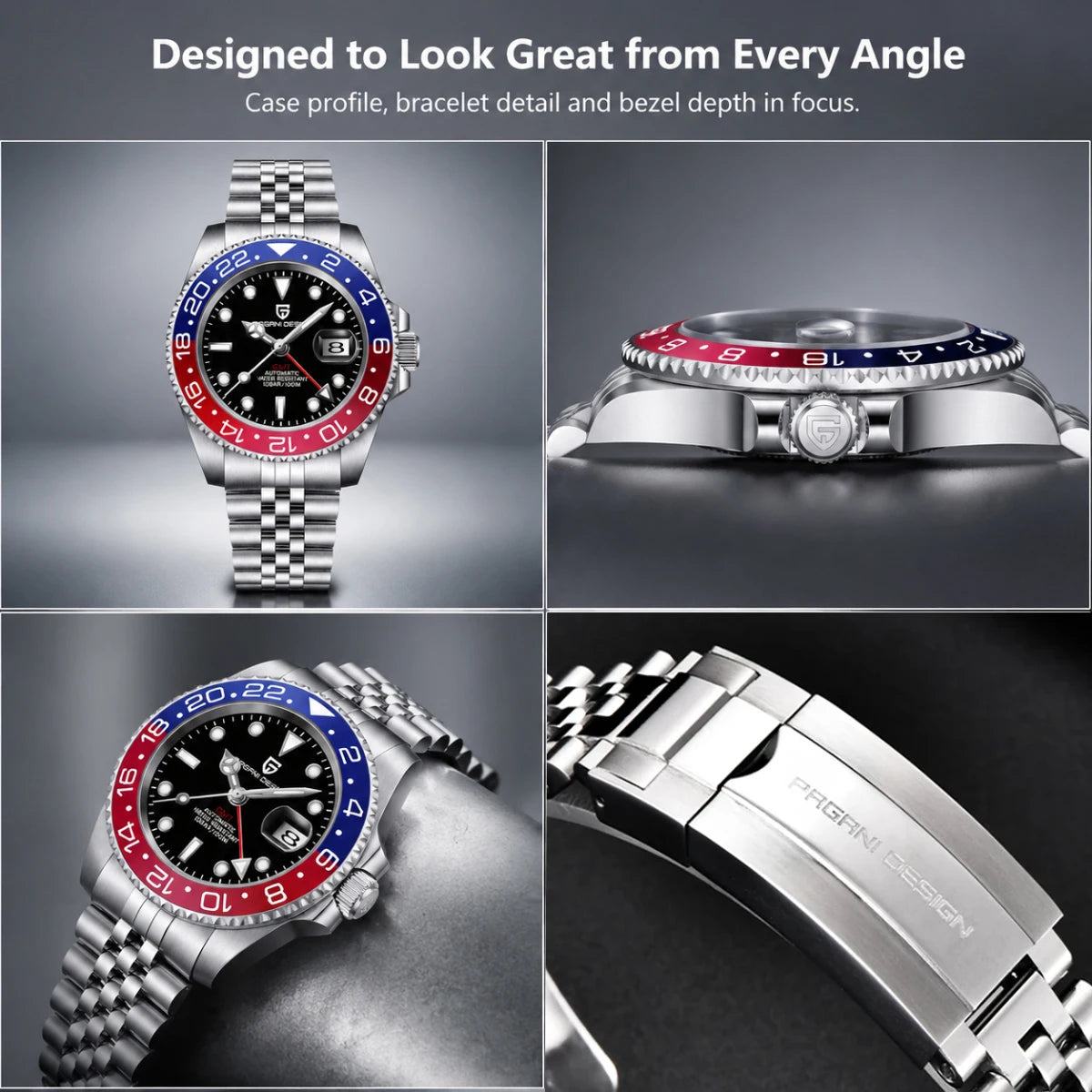 Pagani Design PD-1662 GMT Automatic Men's Watch