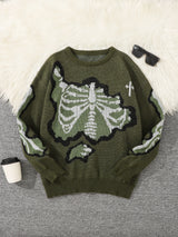 Men's Butterfly Jacquard Knit Sweater
