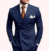 Men’s Double-Breasted Suit for Weddings & Business
