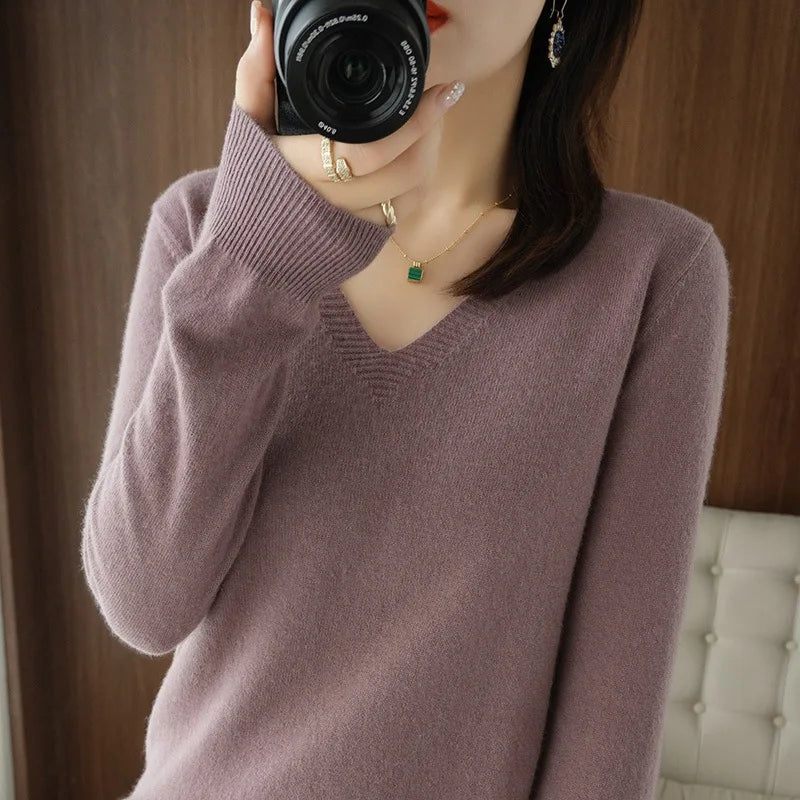 Women’s Lace V-Neck Knit Sweater