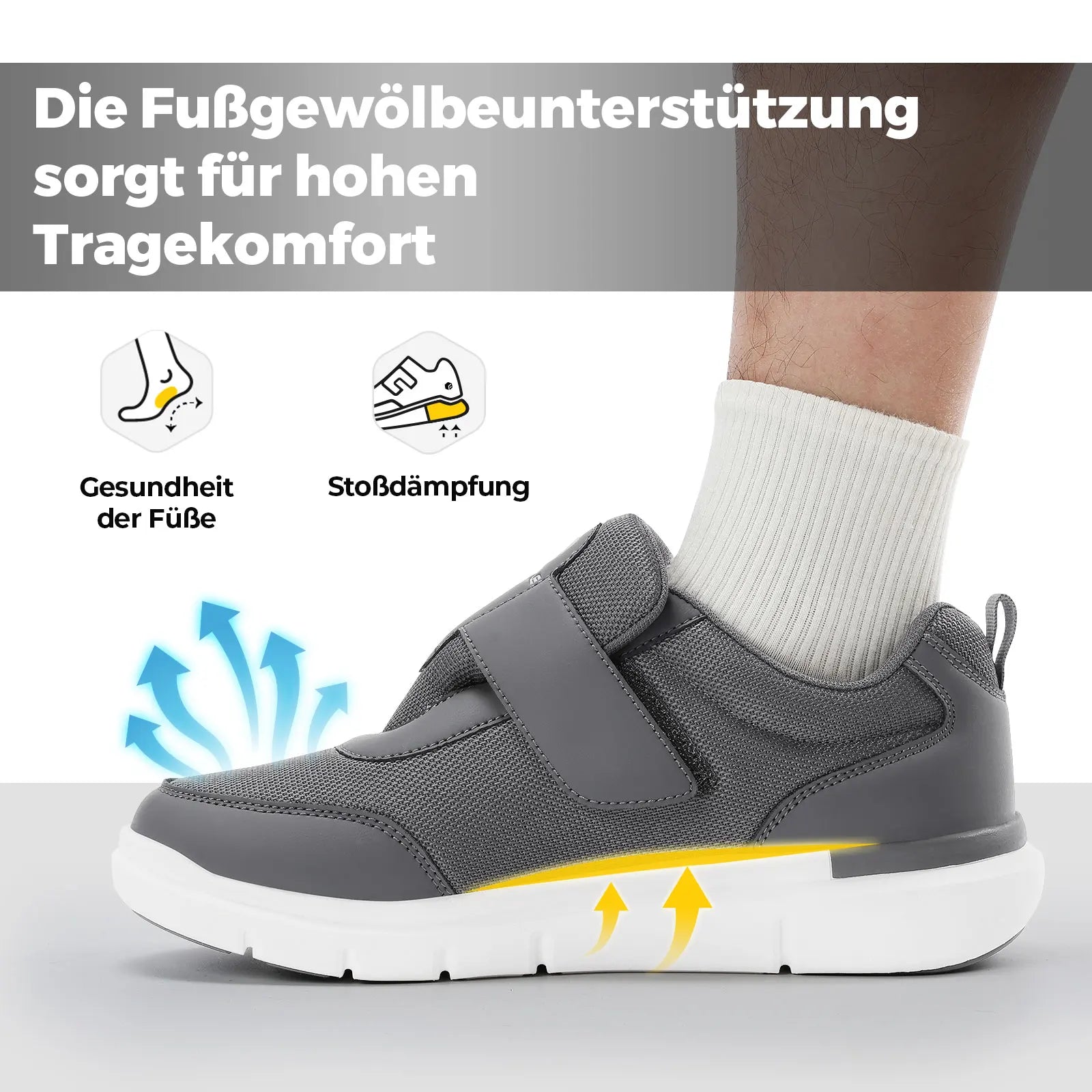 FitVille Diabetic Shoes Mens Extra Wide Width for Swollen Feet Neuropathy Diabetic Pain Relief Lightweight Walking Casual Shoes