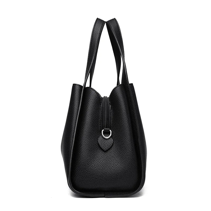 Genuine Brand Sturdy Durable Soft Leather Top-handle Bags Female Handbags Women 3 Layer Shoulder Crossbody Totes Messenger Bag