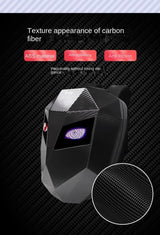 LED Motorcycle Rider Backpack Eyes Glow pattern carbon fiber texture helmet locomotive backpack school bag Moto Laptop backpack