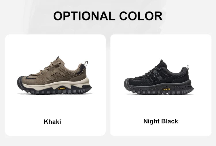 GOLDEN CAMEL Outdoor Hiking Shoes Men and Women Non-slip Breathable Sneakers Thick-soled Climbing Shoes for Men Shock Absorption