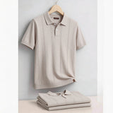 AIOPESON Men's Stripe Golf Polo Shirt | Icy Silk Touch