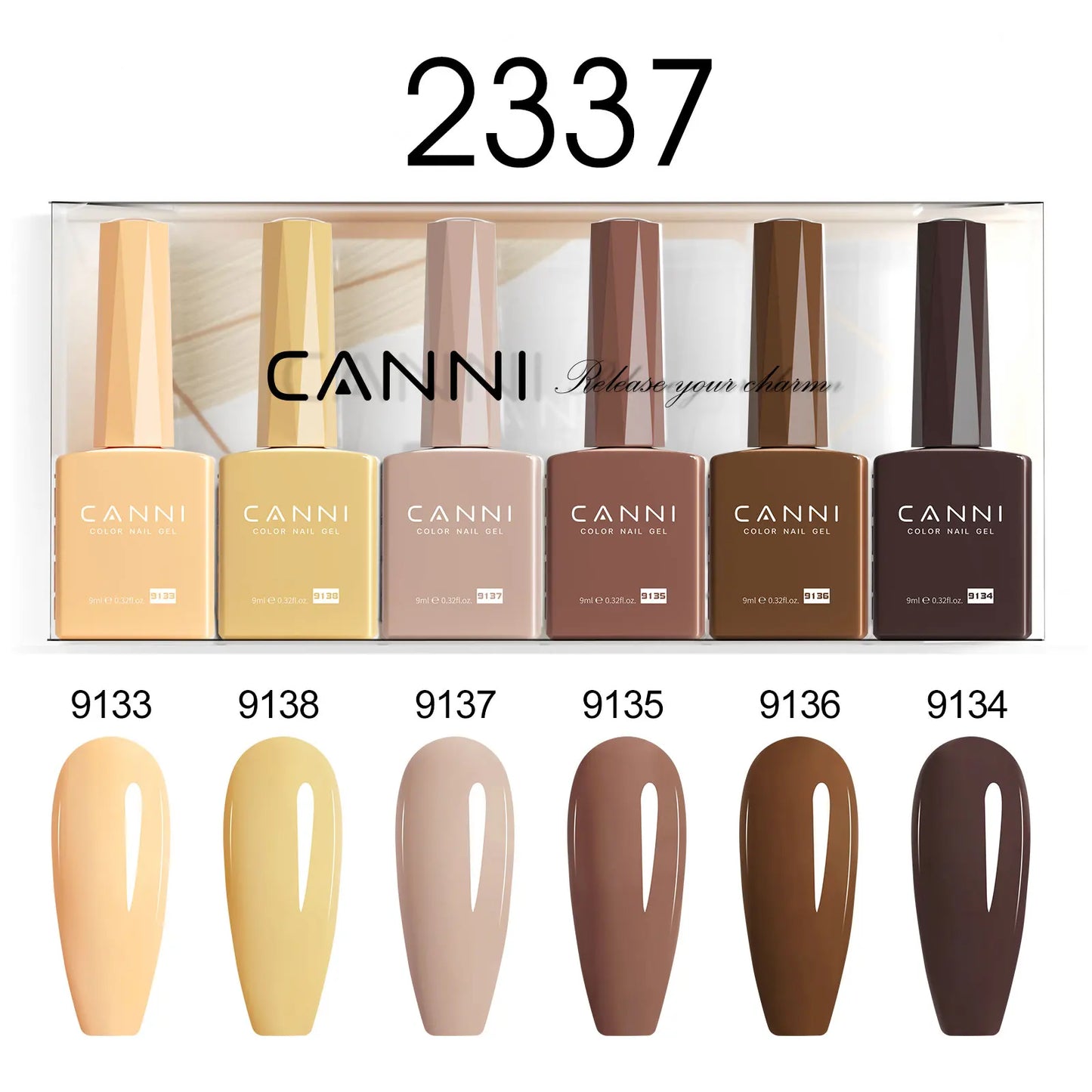 CANNI HEMA-Free Gel Polish Kit | Jelly, Nude & Rubber Base