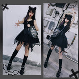 Gothic Punk Coffin Shape Ita Bag Women Clear Backpacks Dark Lolita Handbag and Shoulder Bag Girls Cosplay Designer 2 Insert