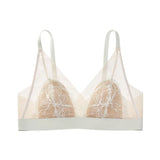 Sujiin Women's Lace Bra – Wireless Seamless Triangle Cup