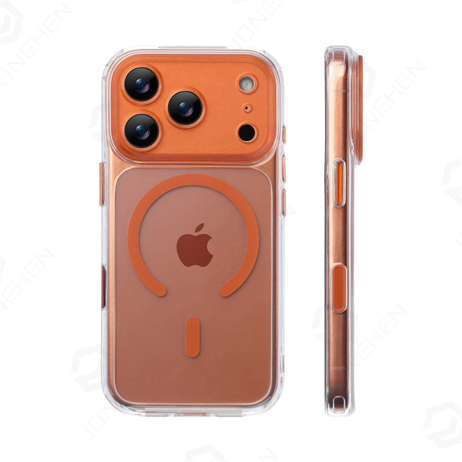 Magnetic Clear iPhone Case with Camera Button