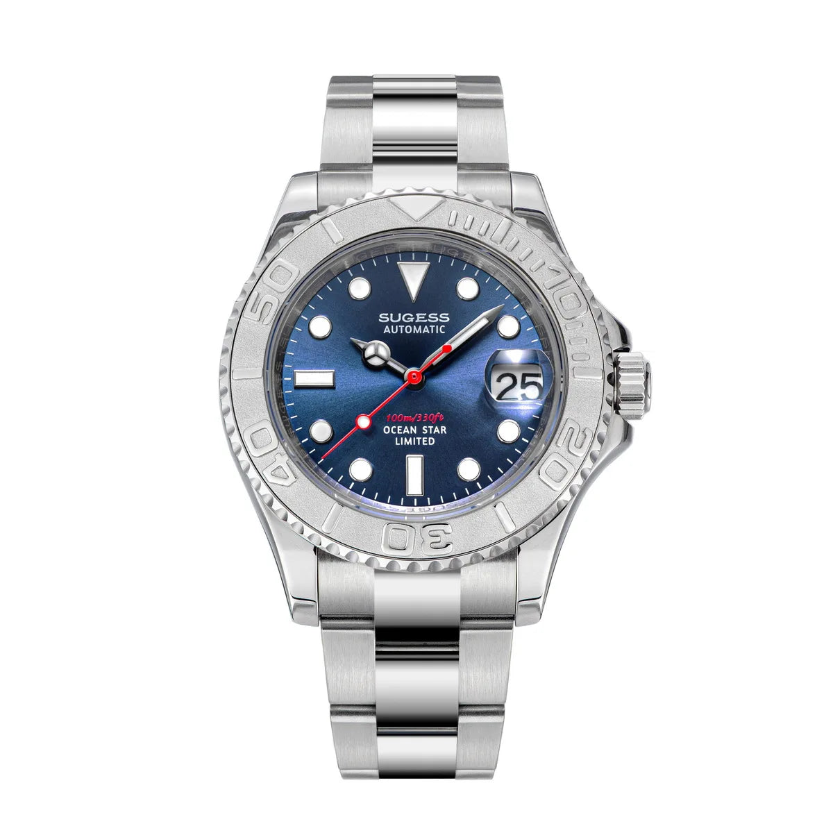 Sugess Master Dvier Watch For Men Automatic Mechanical Watches NH35A Movement Sapphire Luxury 100m Waterproof Clock S450-2 New
