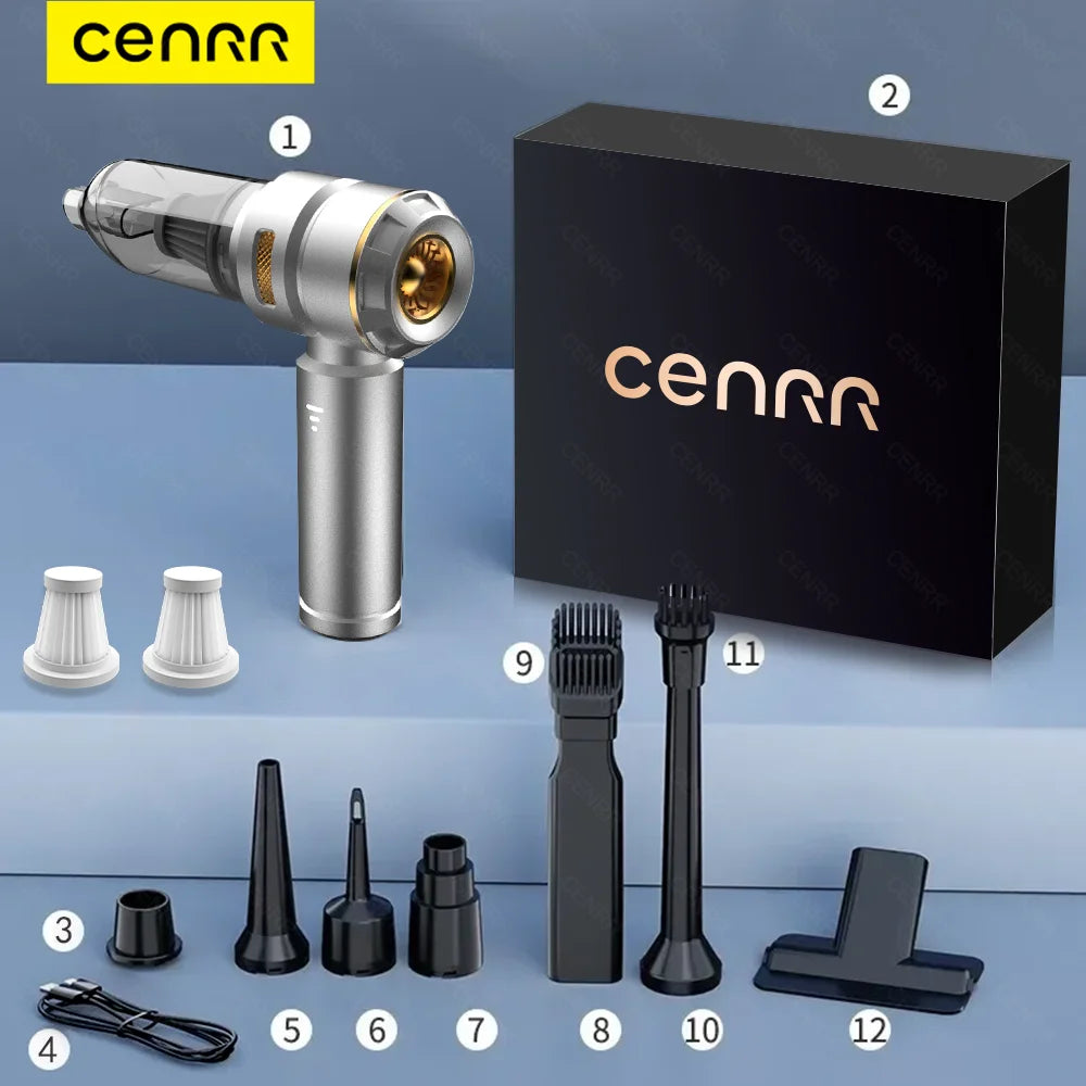 CENRR 998000PA Cordless Car Vacuum Cleaner – 3-Speed