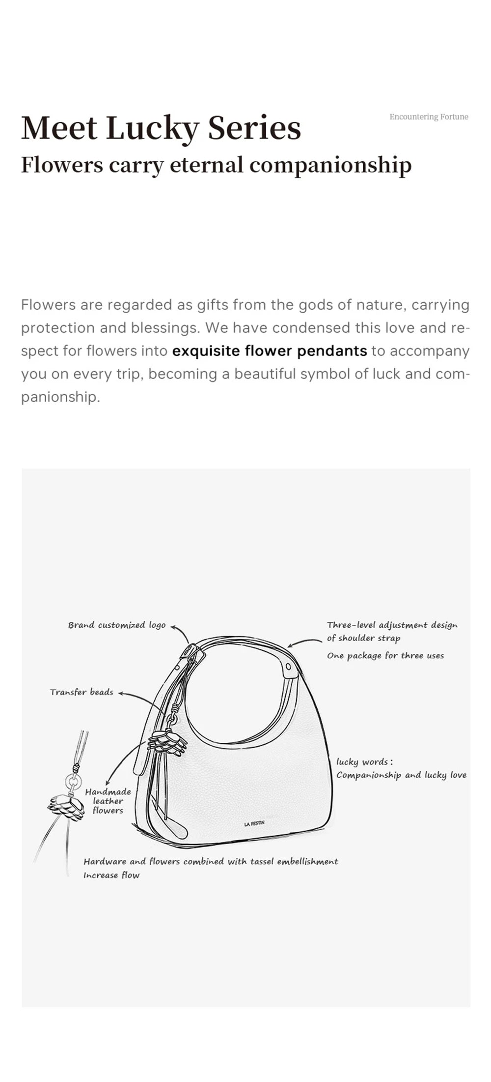 LA FESTIN Original Handbag Women New Shoulder Bags Fashion Half Moon Bag Crossbody Bag Luxury Brand Bags Ladies Leather Bag