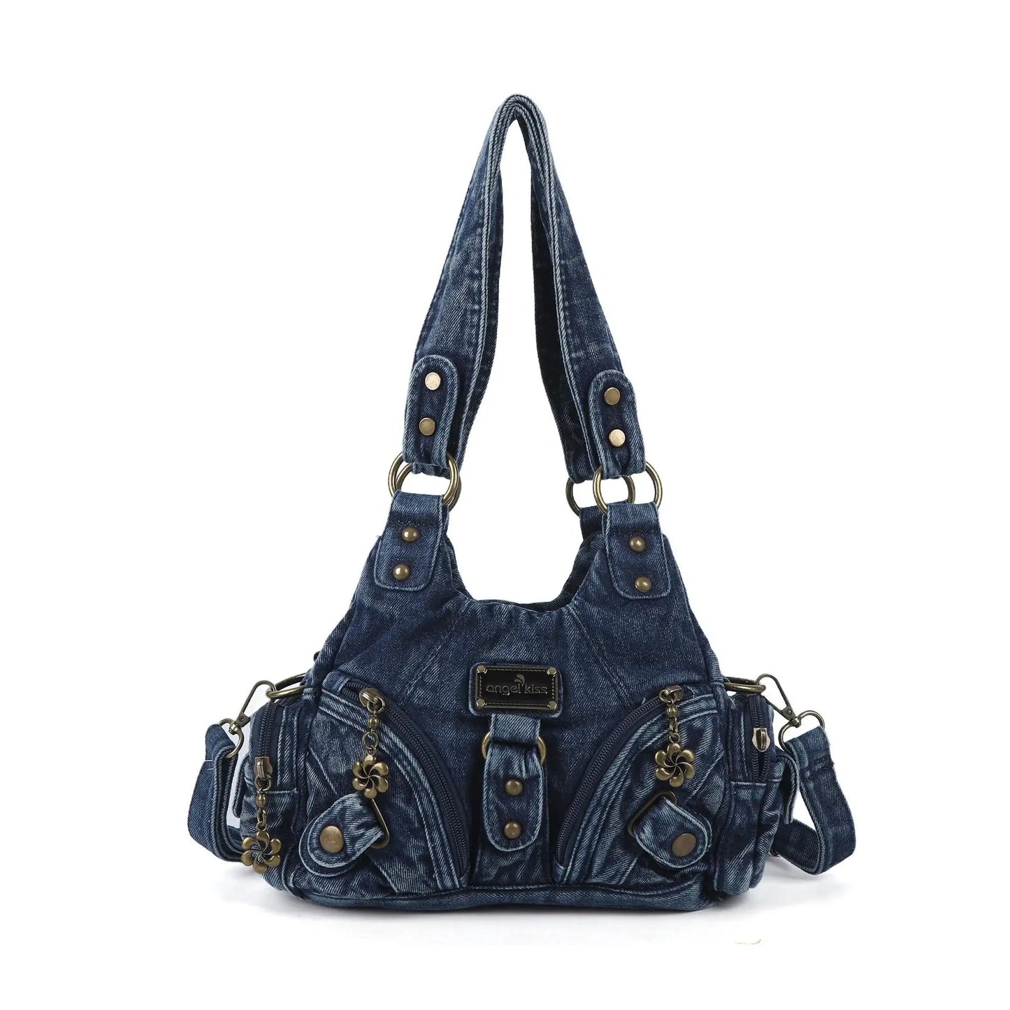 Angelkiss Women Handbags Rose Soft Tote Bag Small Top-handle Purse Fashion Satchel Multi-Pockets Shoulder Bag Hobos Phone Pack