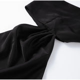 Elegant Ribbon Halter Maxi Dress