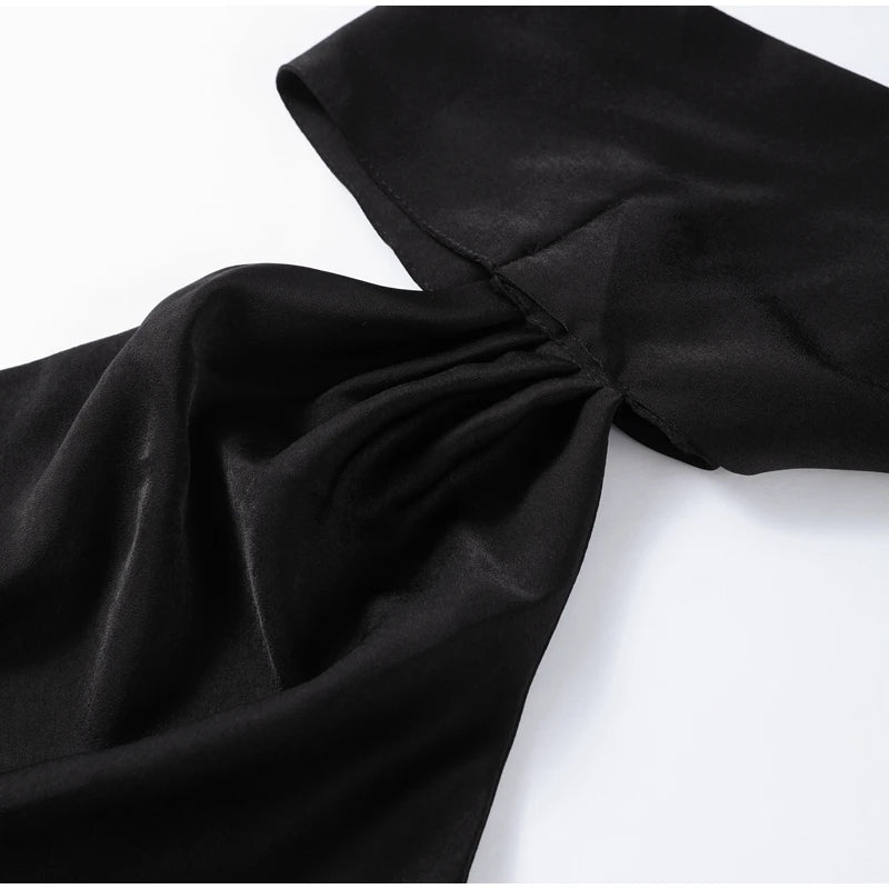 Elegant Ribbon Halter Maxi Dress
