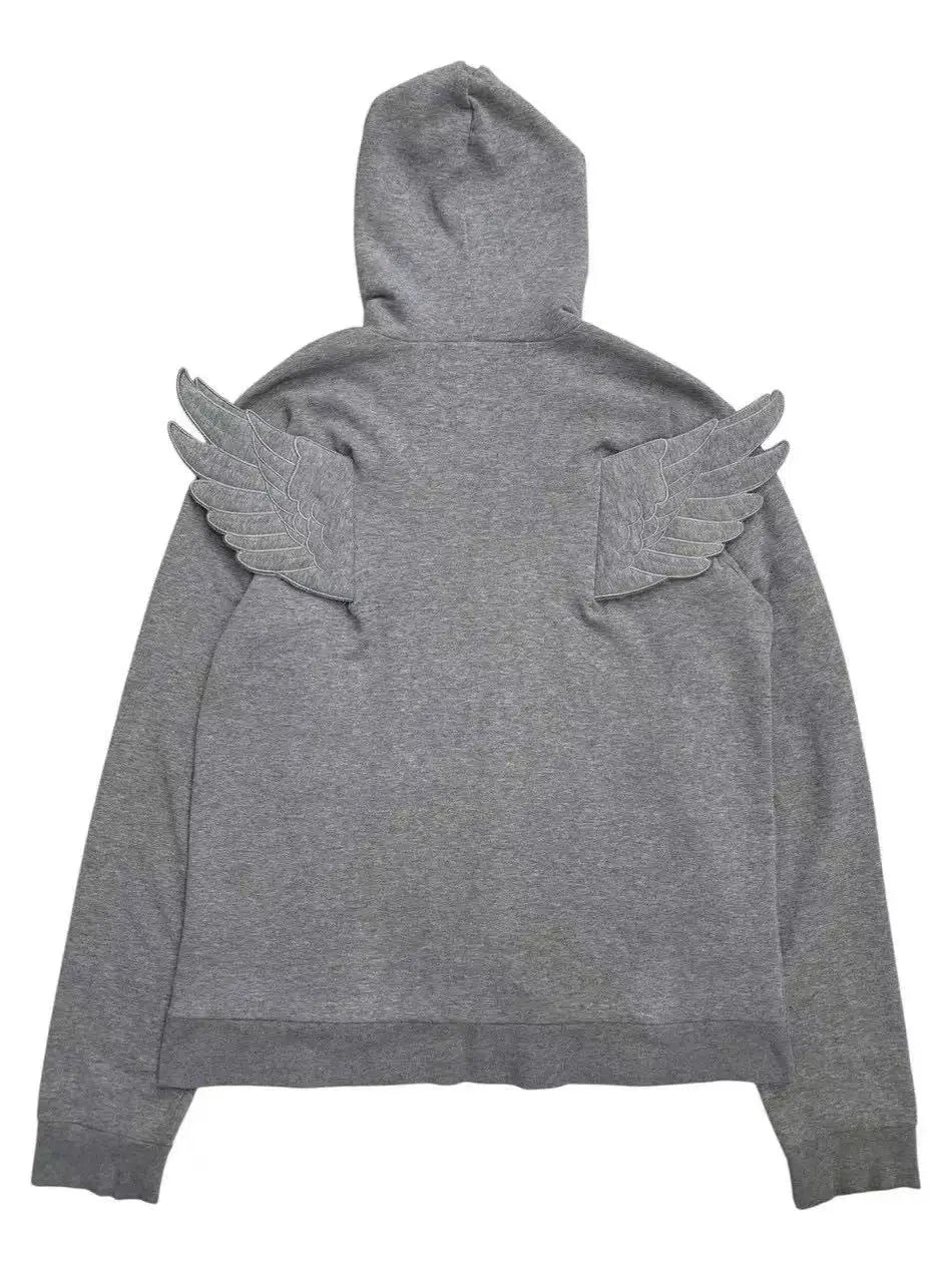 American Retro Printed Zipper Sweatshirt Women's Y2K New Harajuku Hip Hop Goth Casual Joker Long Sleeve Zipper Hoodie Streetwear
