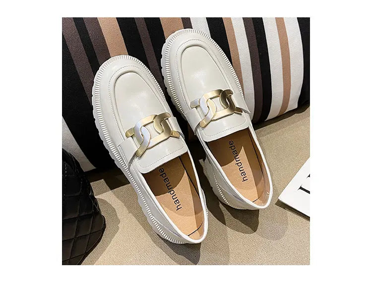 DIMANYU Women's Wedge Loafers – Leather Slip-On Pumps