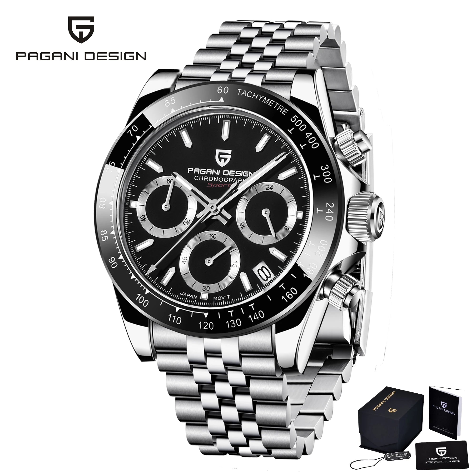 2026 New PAGANI DESIGN Rose Gold Chronograph Men's Watches Luxury Quartz Watch For Men Automatic Date Stainless steel Wristwatch