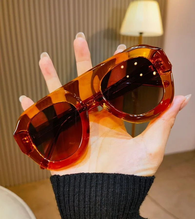 Women's Square Acetate Sunglasses – UV400 & Polarized
