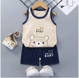 Kids' Cotton Summer Vest & Shorts Set