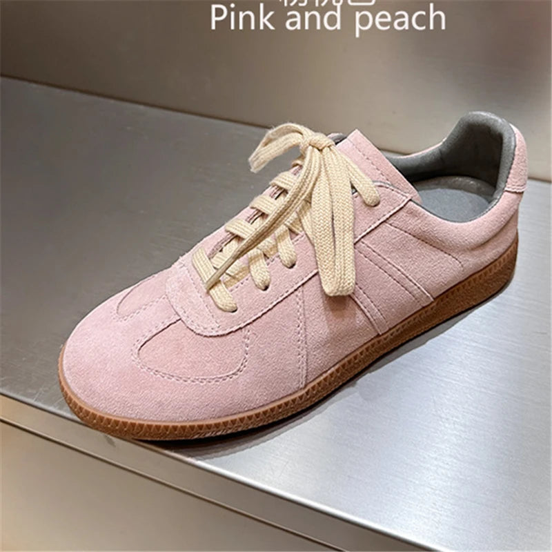 MORAZORA 20 Colors Ins New Genuine Suede Leather Women Flats Lace Up Colors Spring Summer Flat Shoes Casual Sneakers Footwear