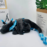 New Large 48cm Blue Sleeping Charizard Plush Doll Toys Super Soft Pokemon Stuffed Animal, Anime Plush Pillow Floor/Sofa Cushion