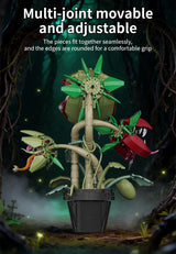 Creative Carnivorous Potted Plant Man-Eating Flower Building Blocks Home Decoration Collection MOC Bricks Toys For Children Gift