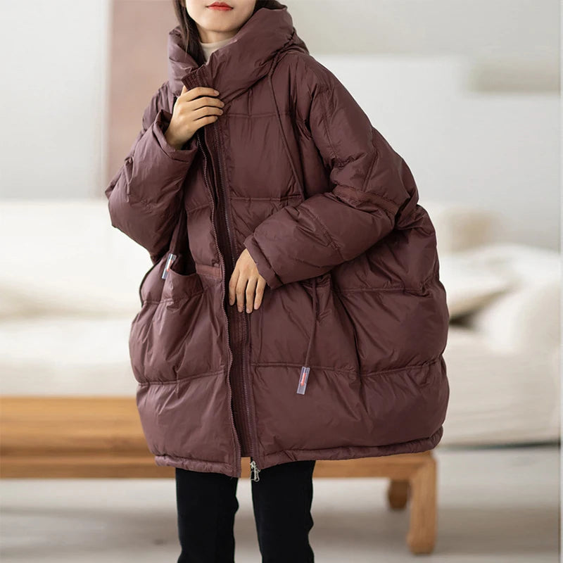 Women’s Oversized White Duck Down Puffer