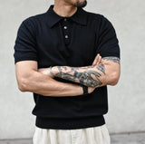 SauceZhan Knit Polo Shirt – Men's Cotton Summer Tee