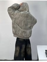 Men's Cotton Jacket – Eagle Embroidery & Tie-Dye