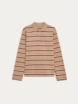 Vintage Striped Oversized Polo Shirt