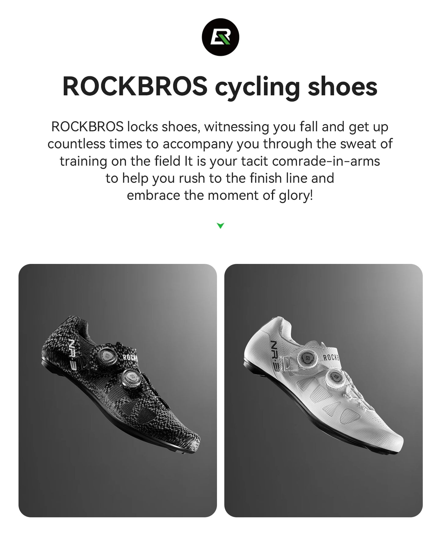 ROCKBROS Professional Cycling Shoes Knob Buckle Fastening Road Bike Self-Locking Shoes Bicycle SPD Cleats Shoes Cycling Footwear