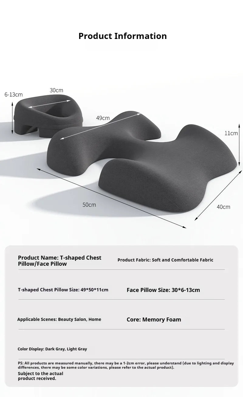 Professional Salon Facial Pillow for Face Down Massage, Ergonomic Face Cradle with Breathing Hole for Spa,Facial,Lash Extensions