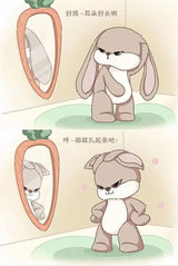 Large Size Angry Rabbit Plush Toy Cute Animal Plushie Doll Kawaii Stuffed Soft Toys Model Room Decor Birthday Gifts