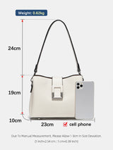 Zency Genuine Leather Bucket Shoulder Bag for Women