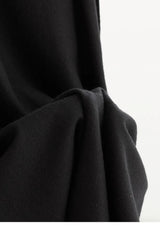 Elegant 100% Wool Elastic-Waist Skirt