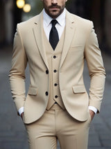 Men’s Classic Three-Piece White Business Suit