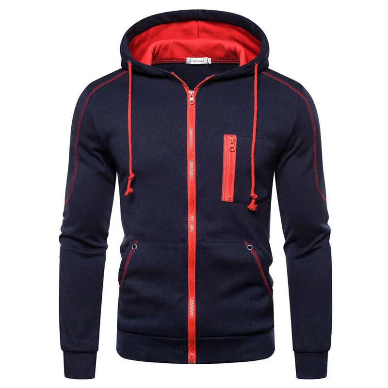 Men’s Fleece Zip-Up Hoodie with Pockets