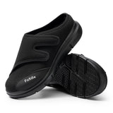 FitVille Men'S Half Slippers Diabetic Shoes Extra Wide 4E Adjustable Lightweight Casual Shoe For Swollen Feet Plantar Fasciitis