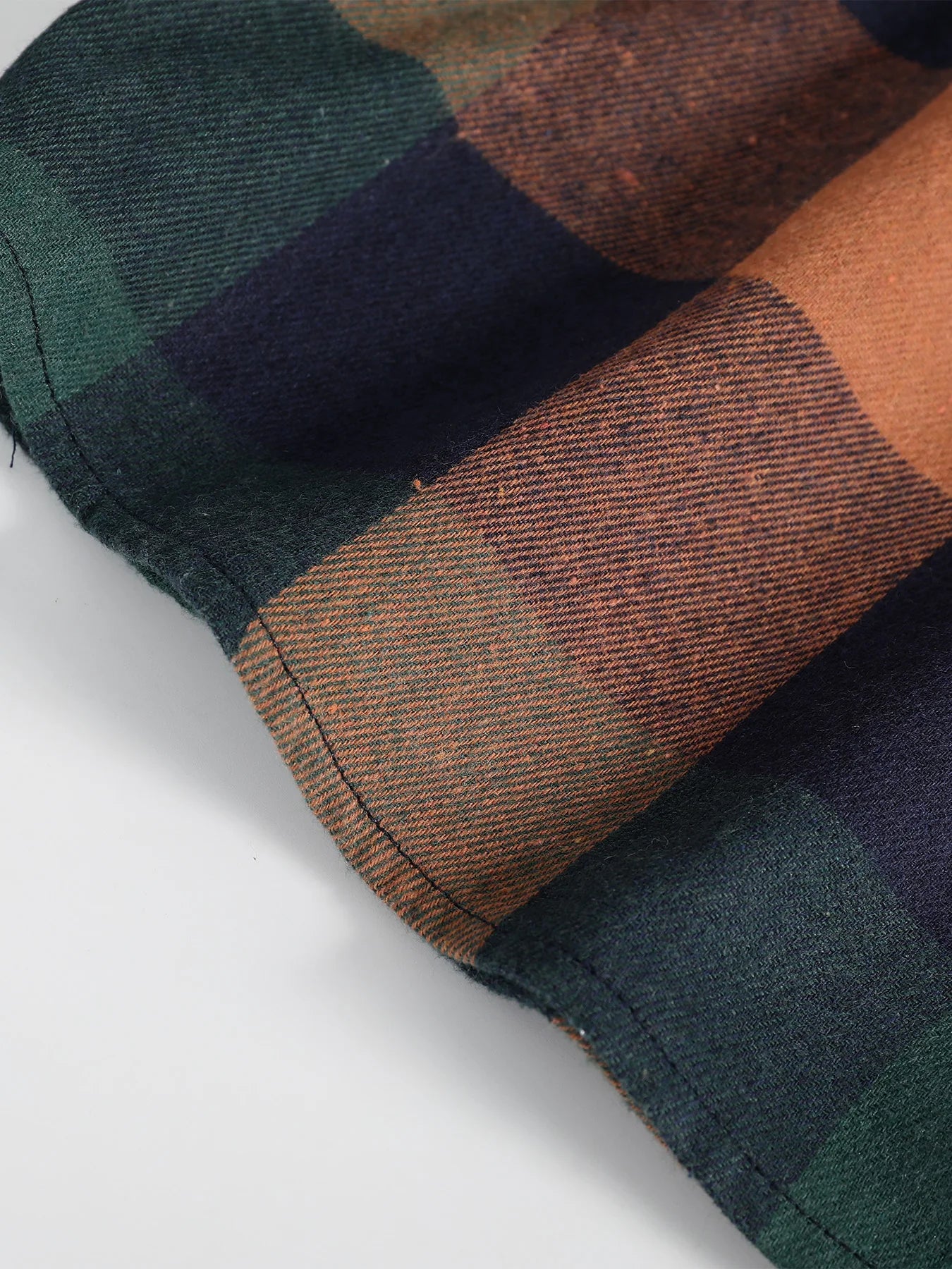 Men's Vintage Plaid Flannel Shirt — Loose Fit Casual Long Sleeve Top