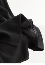 Elegant 100% Wool Elastic-Waist Skirt