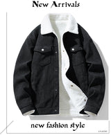 Men's Corduroy Fleece Jacket – Warm Winter Coat